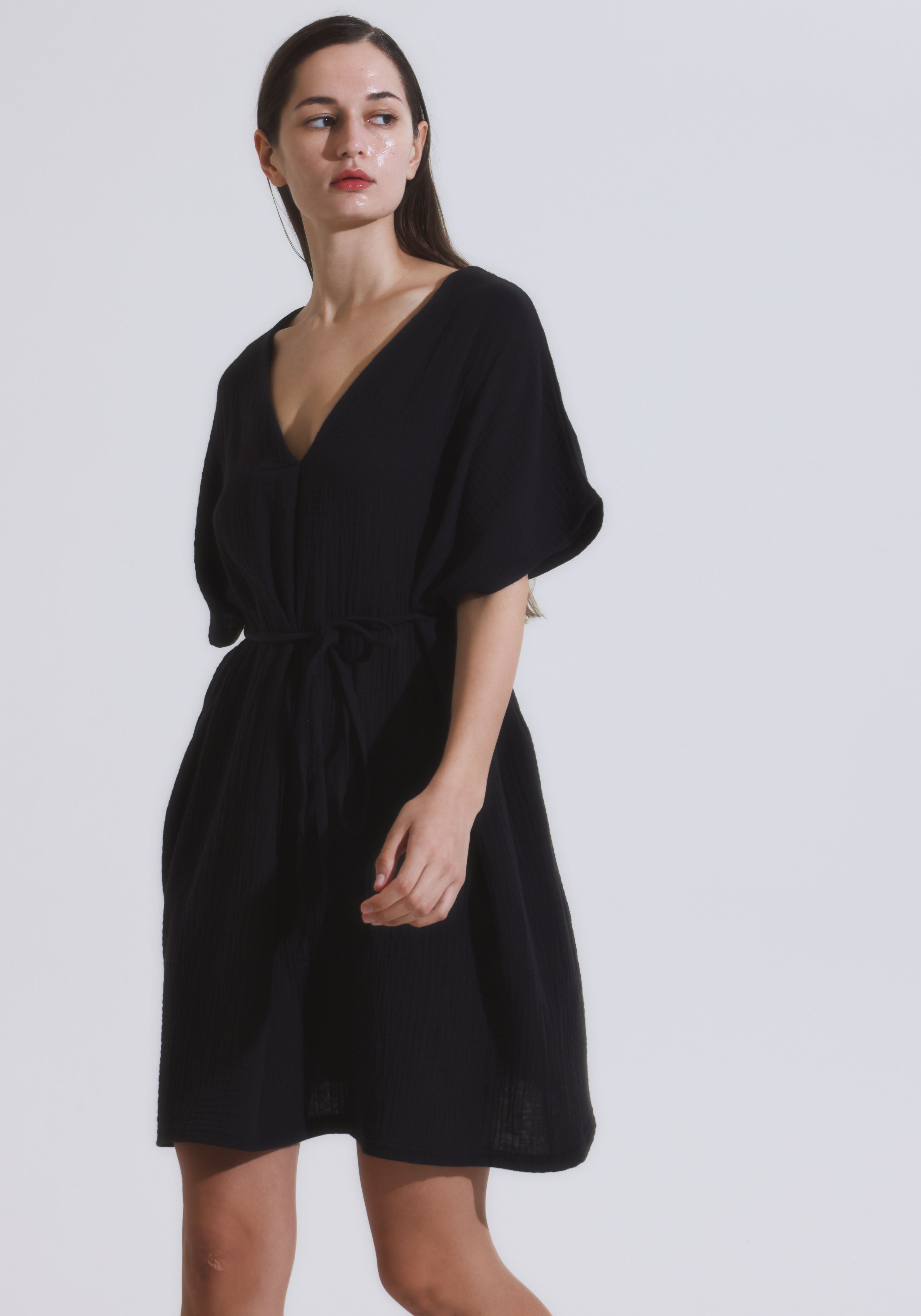 [FINAL SALE] MUSLIN GAUZE MINI DRESS