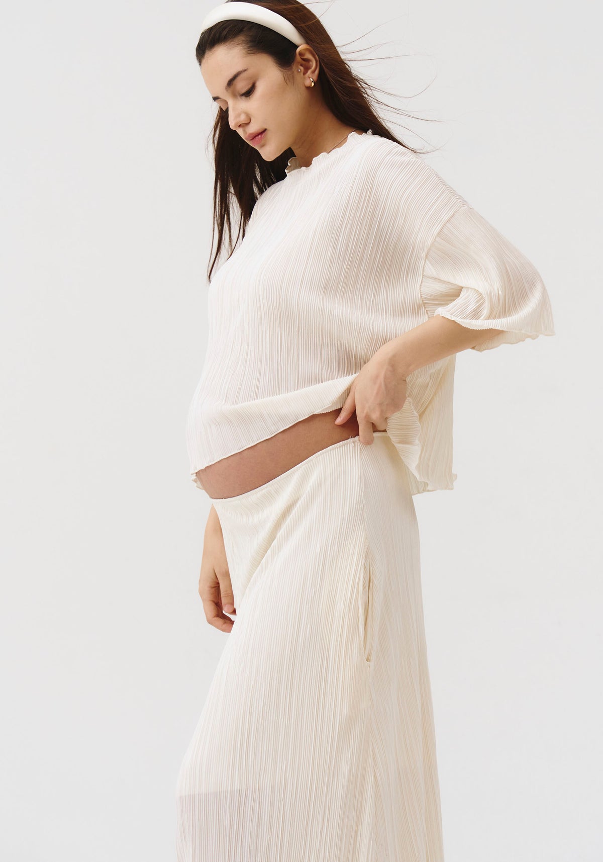 PLEATED WIDE PANTS & TOP SET