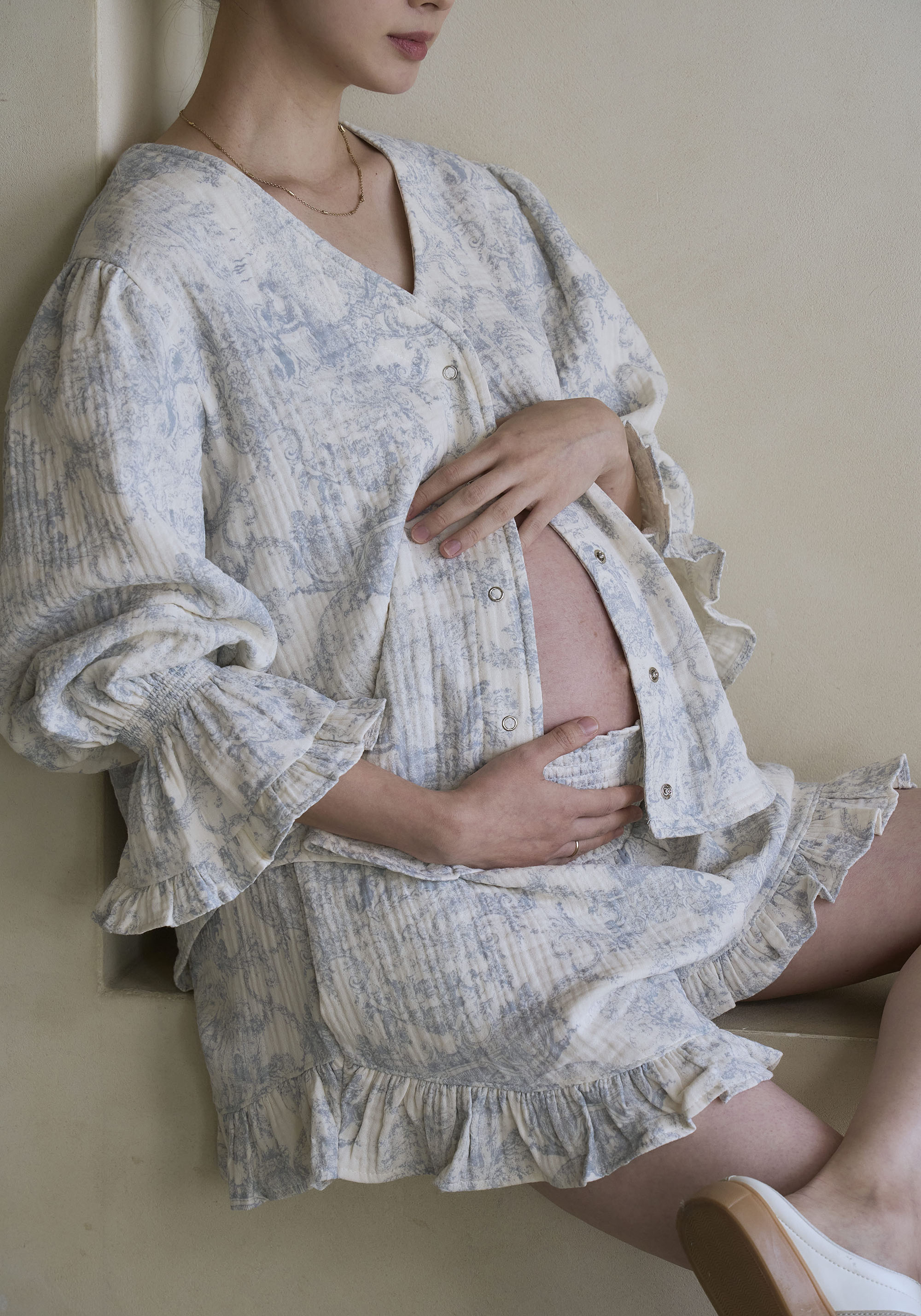 LUXE RUFFLED MUSLIN SET