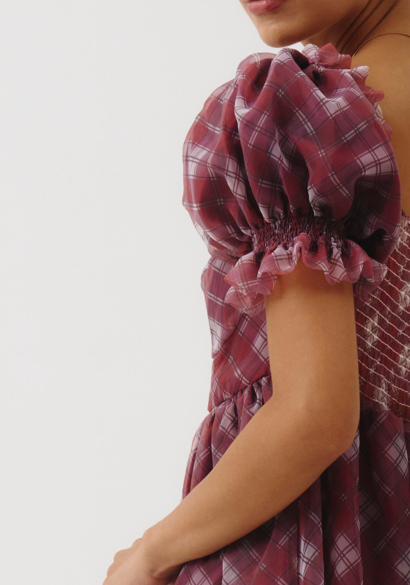 [FINAL SALE] TARTAN ORGANZA DRESS