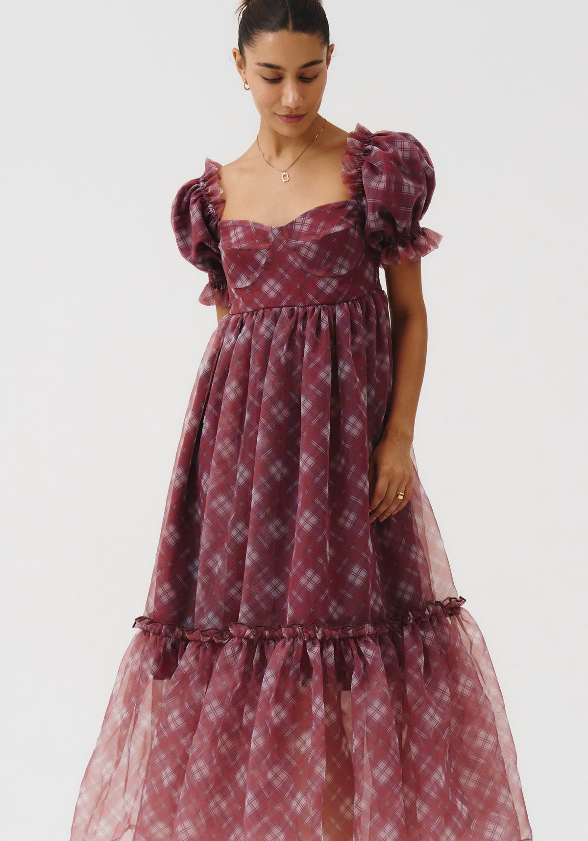 [PRE-ORDER] [FINAL SALE] TARTAN ORGANZA DRESS