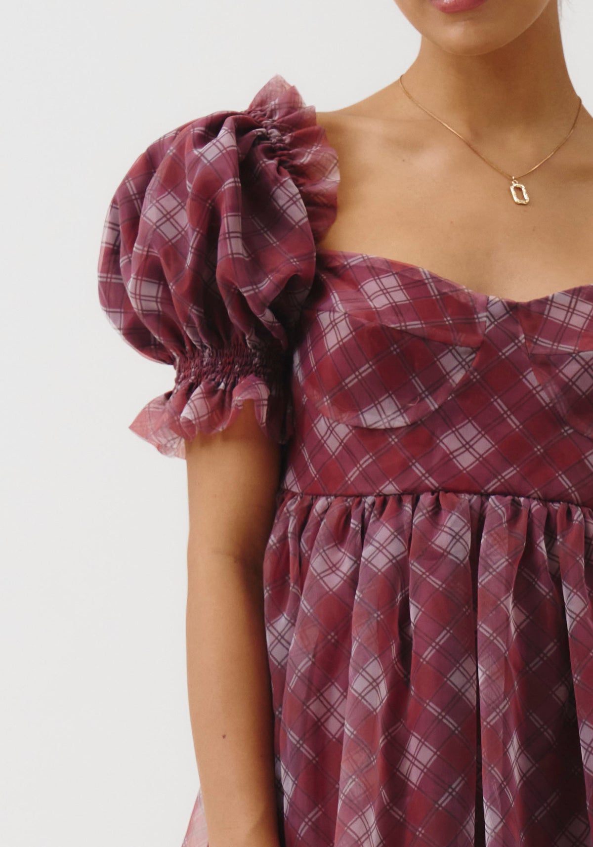 [PRE-ORDER] [FINAL SALE] TARTAN ORGANZA DRESS