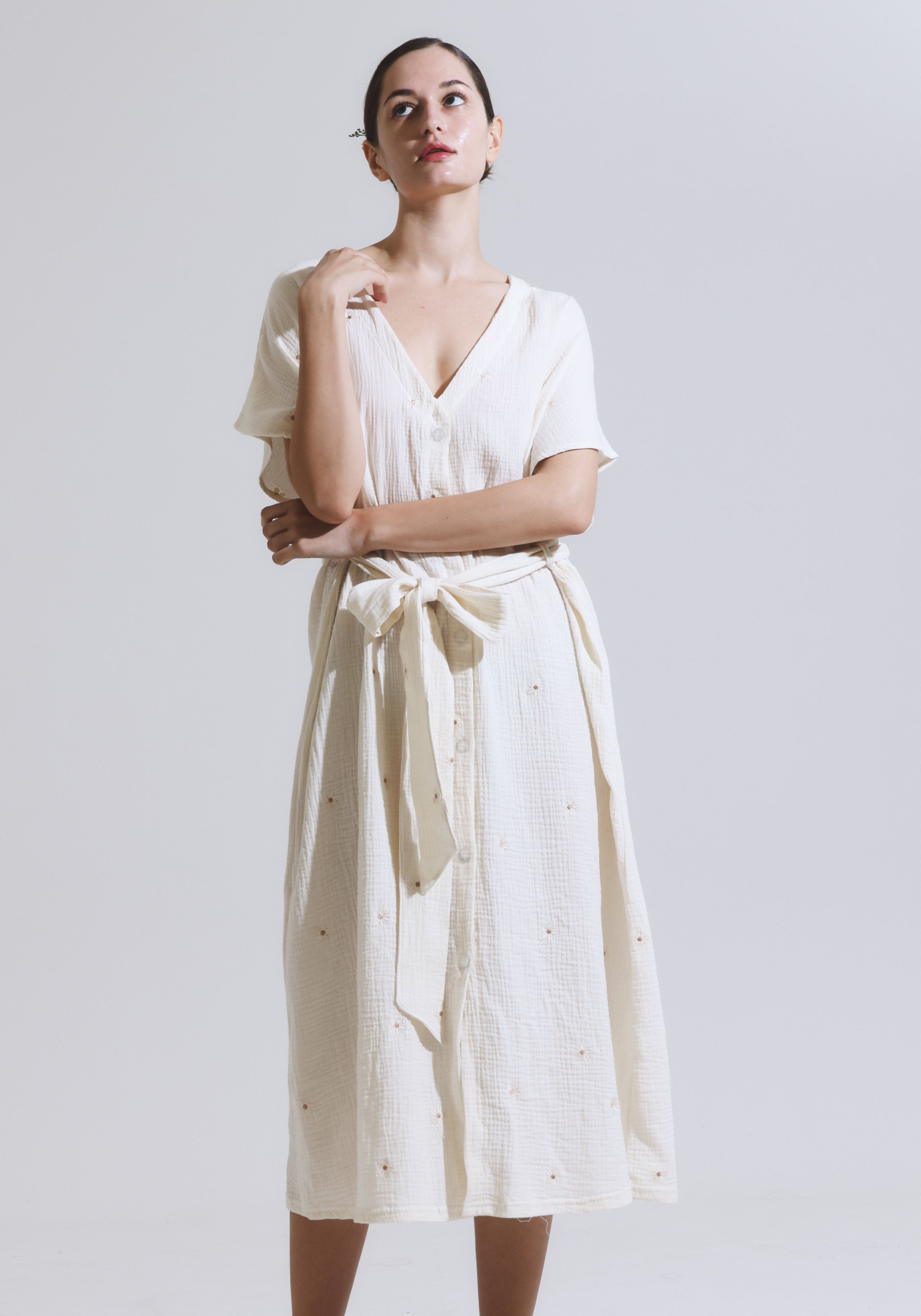 MUSLIN GAUZE MAXI DRESS