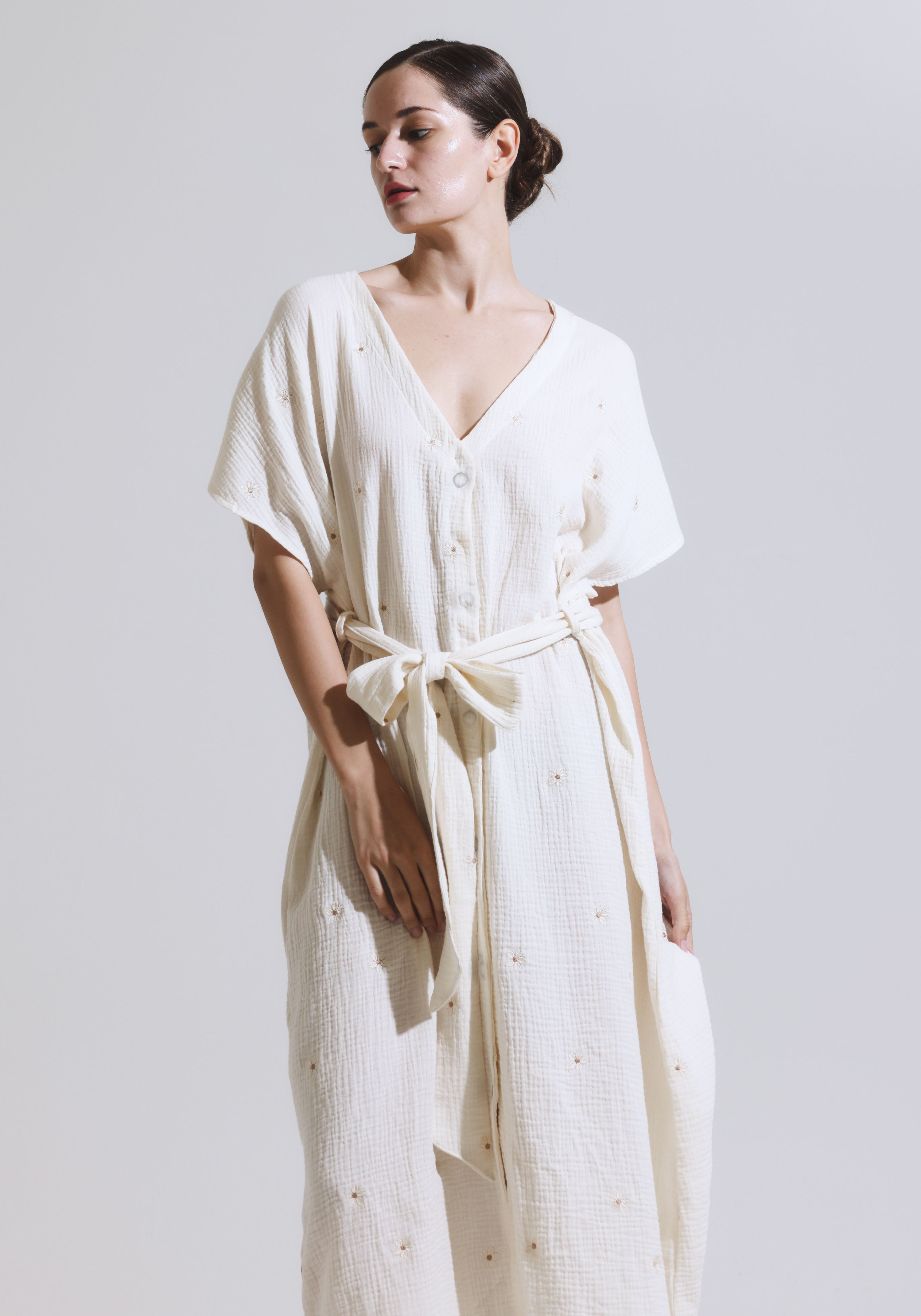 MUSLIN GAUZE MAXI DRESS