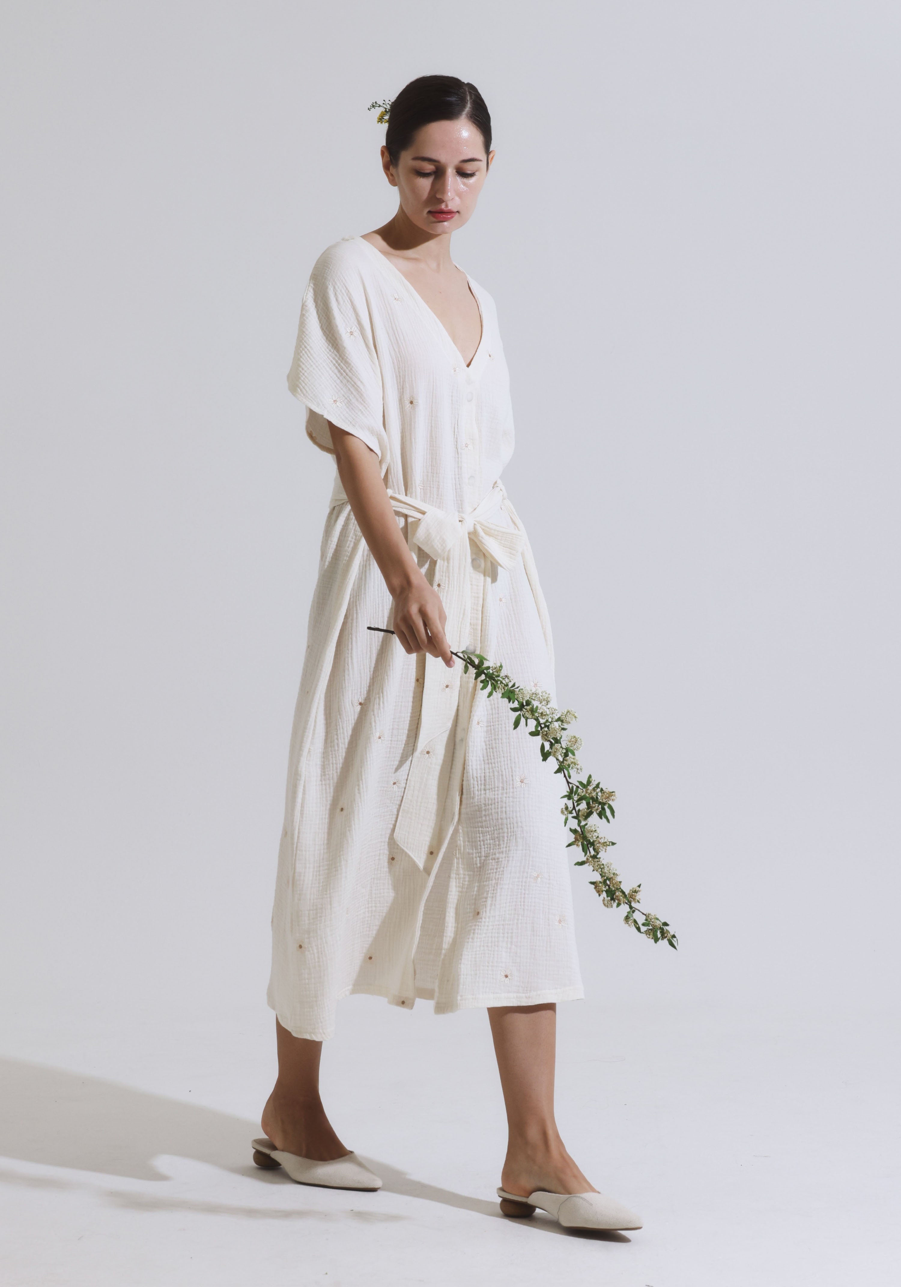 MUSLIN GAUZE MAXI DRESS