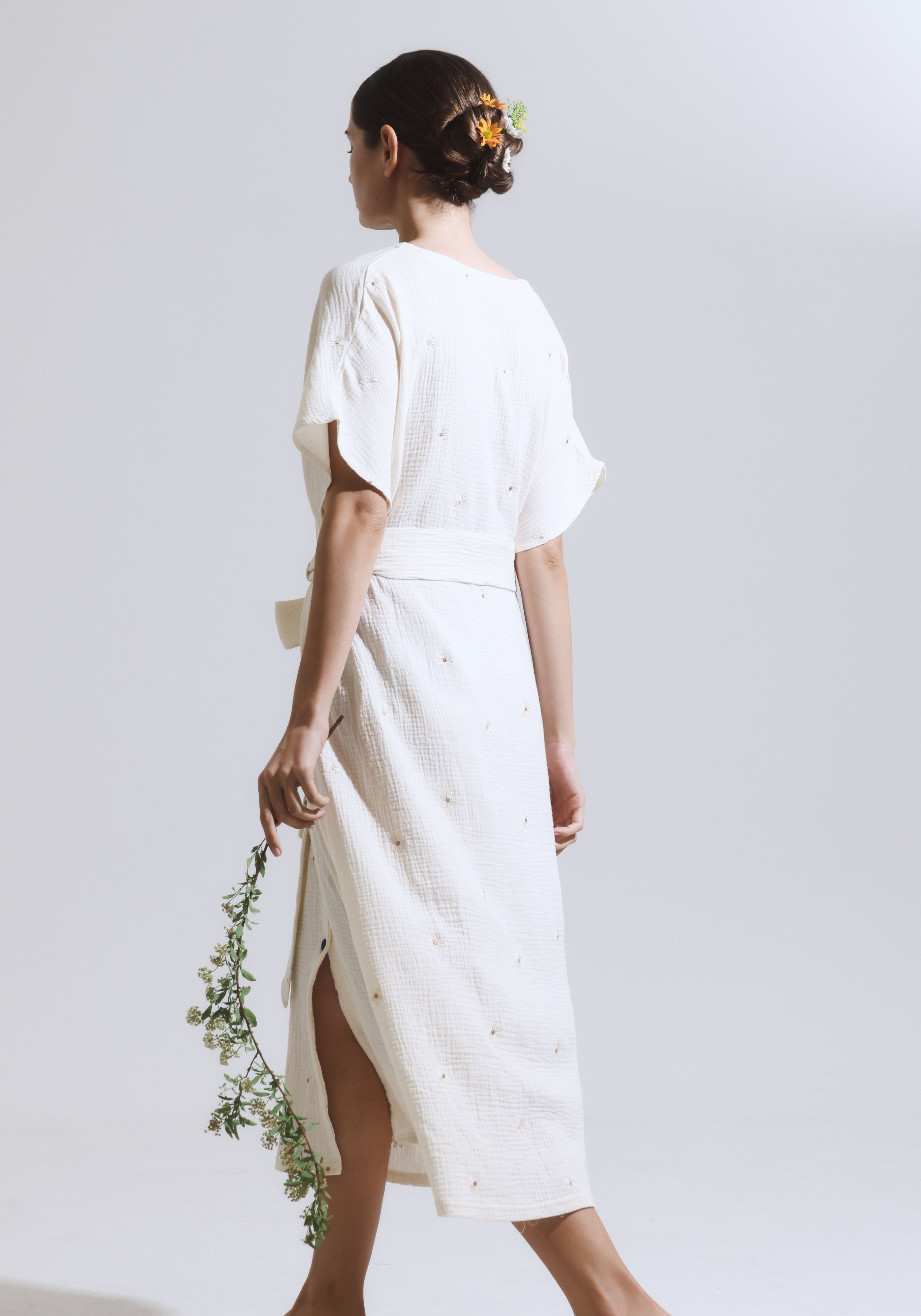 MUSLIN GAUZE MAXI DRESS