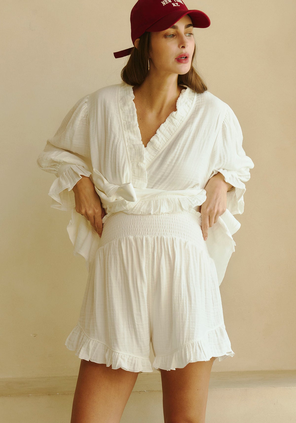 [PRE-ORDER] RUFFLED MUSLIN PJ SET