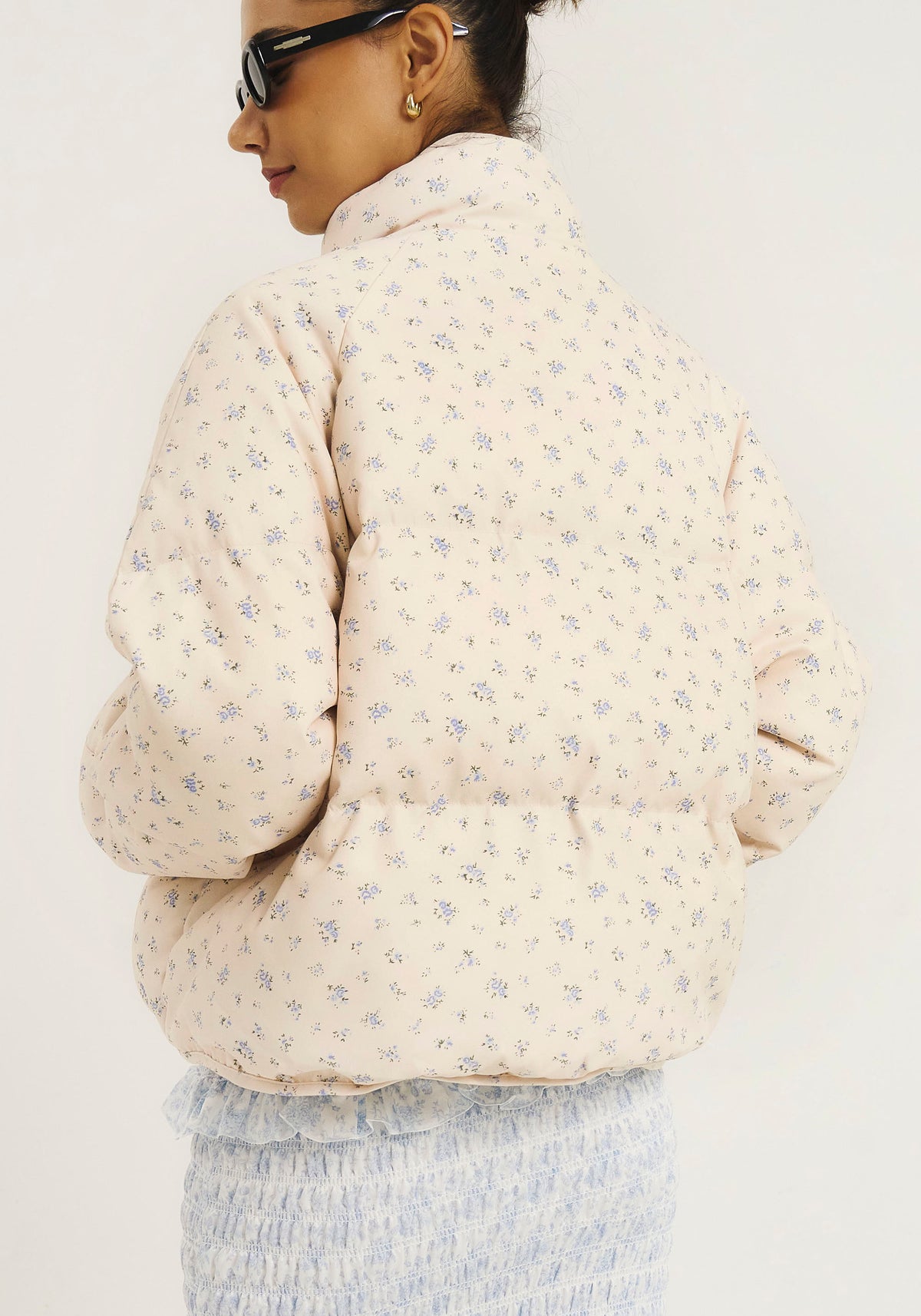 FLORAL DUCK DOWN JACKET