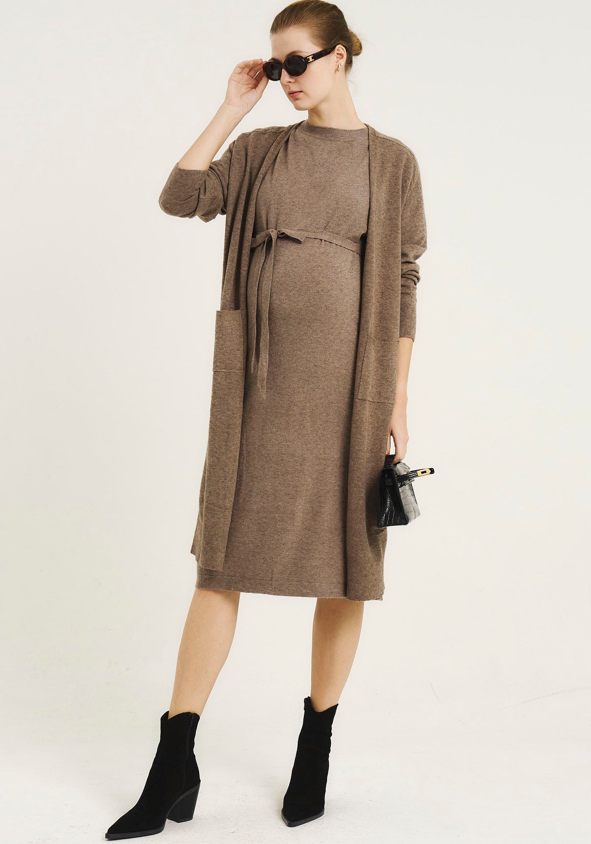 [SPECIAL PRICE] CASHMERE DRESS & CARDI SET