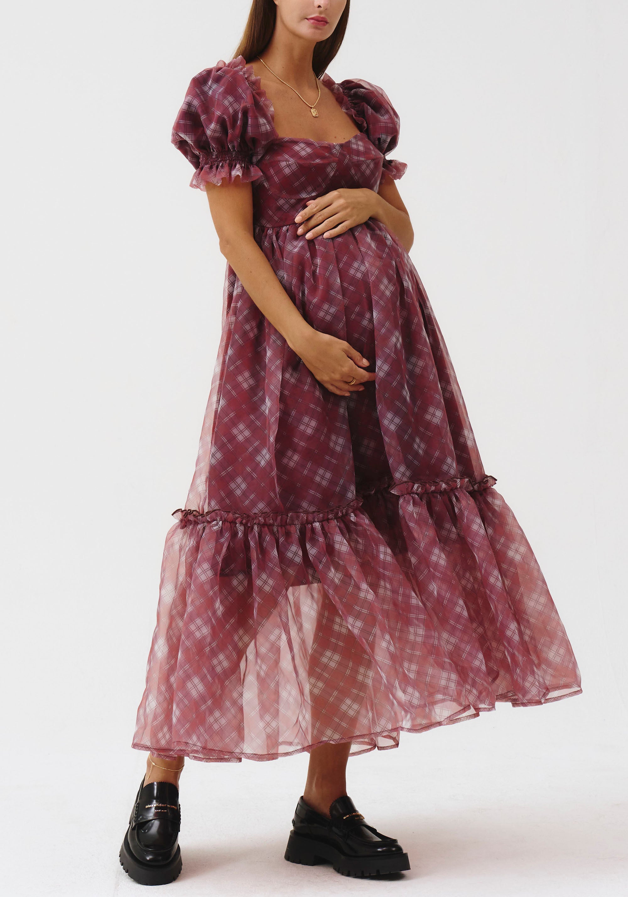 [FINAL SALE] TARTAN ORGANZA DRESS