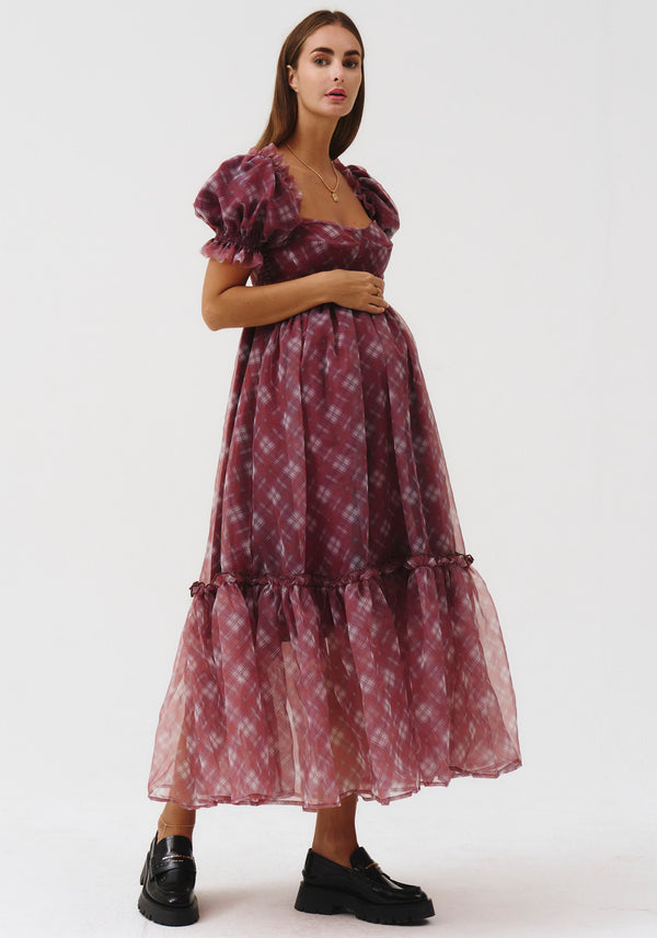 [SPECIAL PRICE] TARTAN ORGANZA DRESS