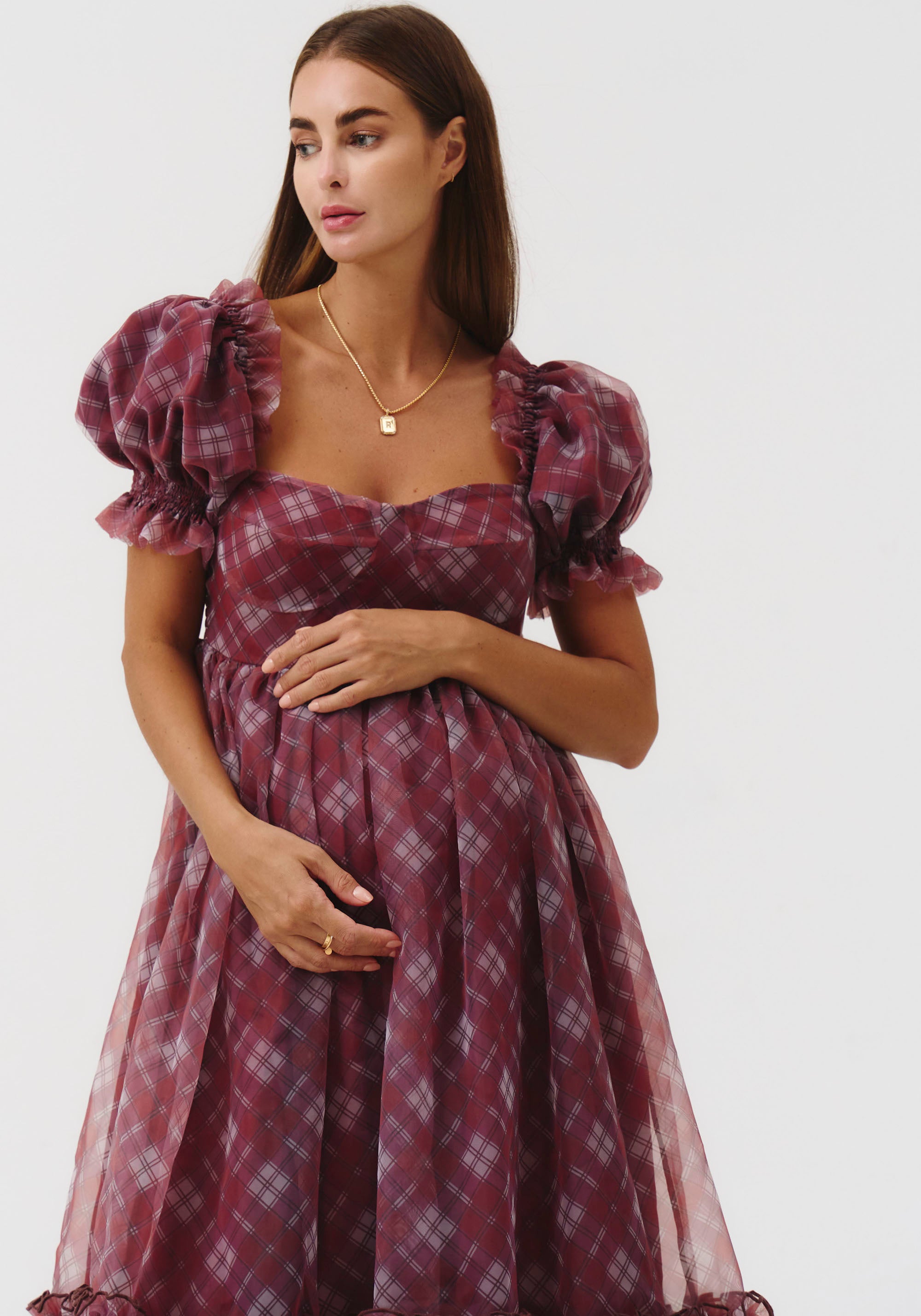[FINAL SALE] TARTAN ORGANZA DRESS