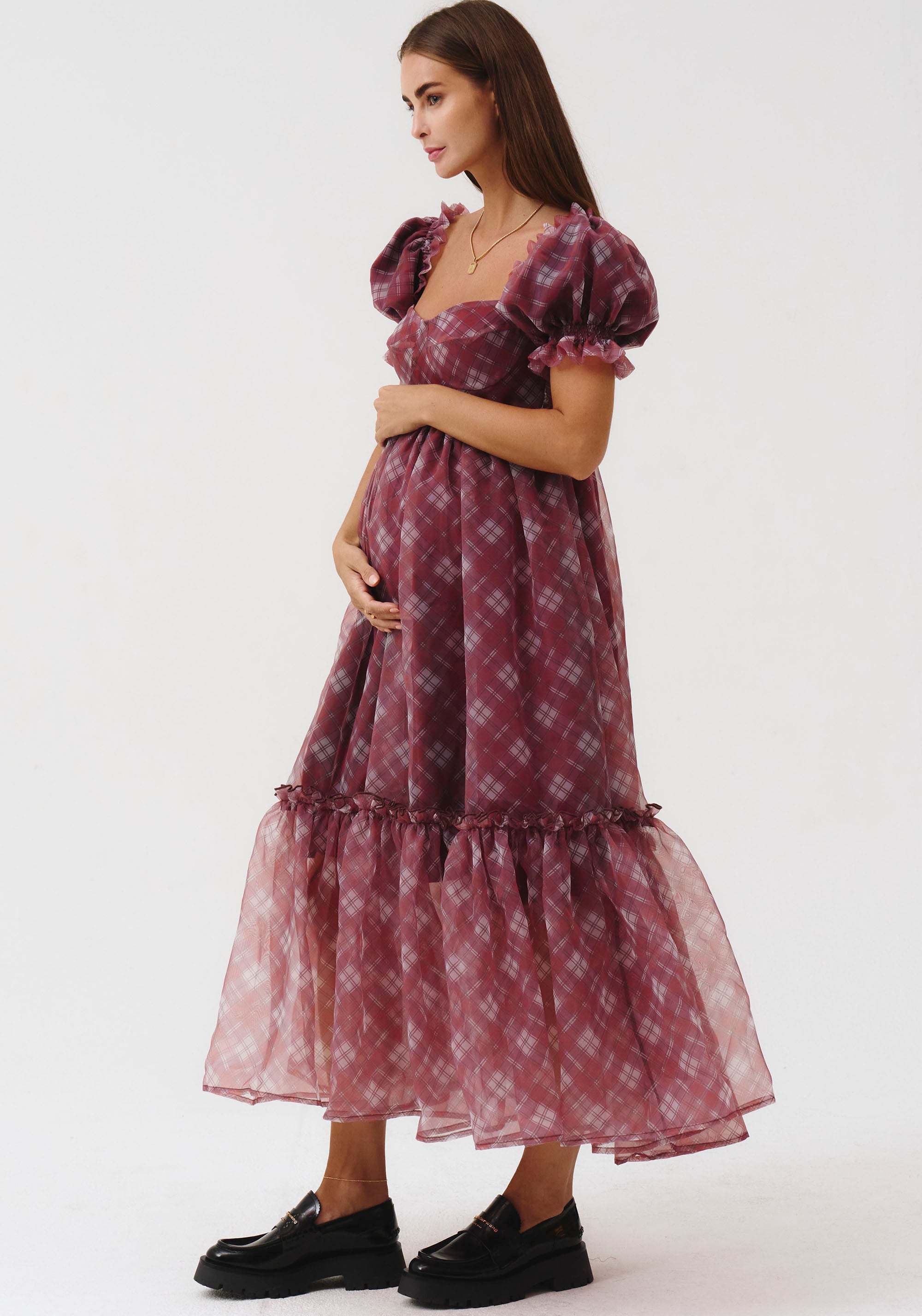 [FINAL SALE] TARTAN ORGANZA DRESS
