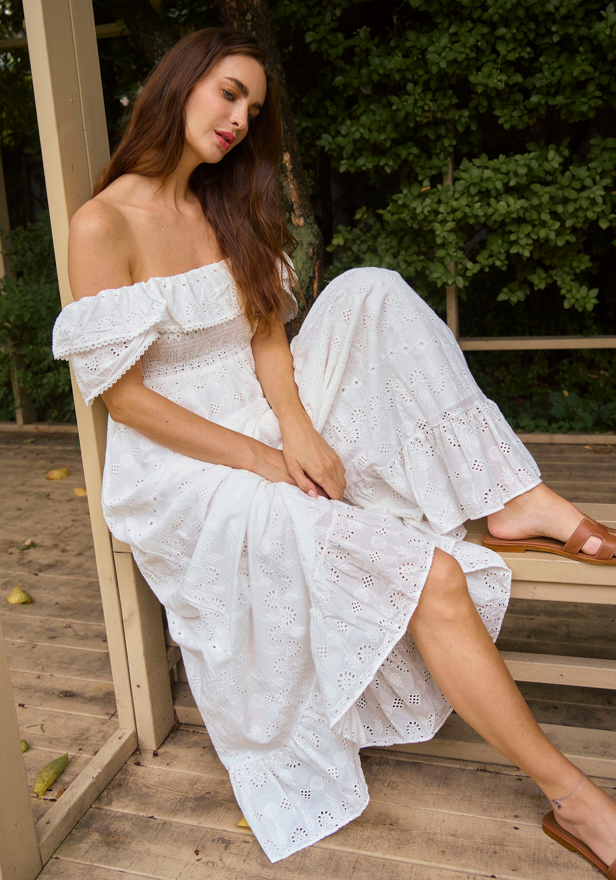 EYELET DRESS
