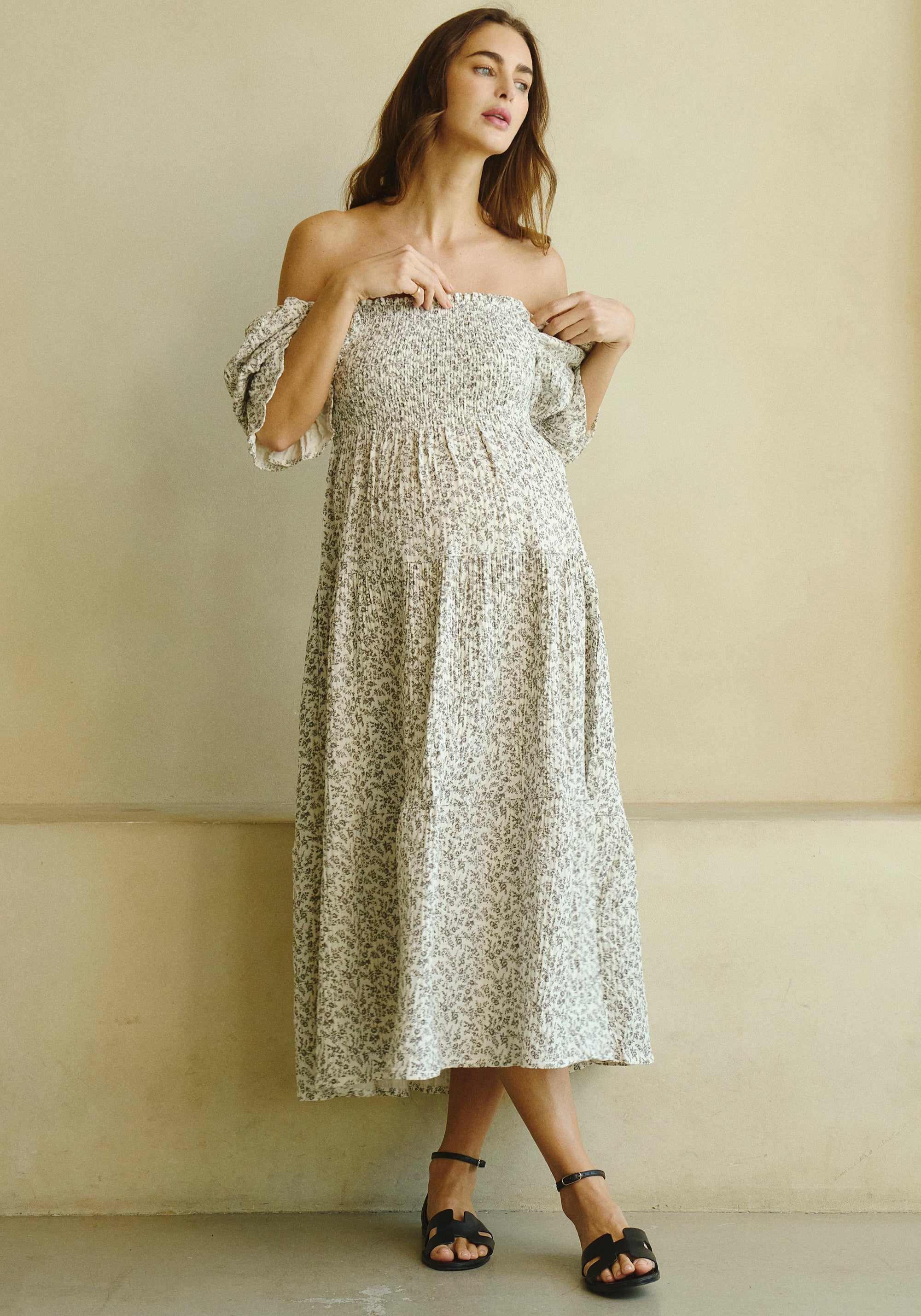 kiko silk maxi dress XXL / LYON Order up if between sizes Kiko Dress