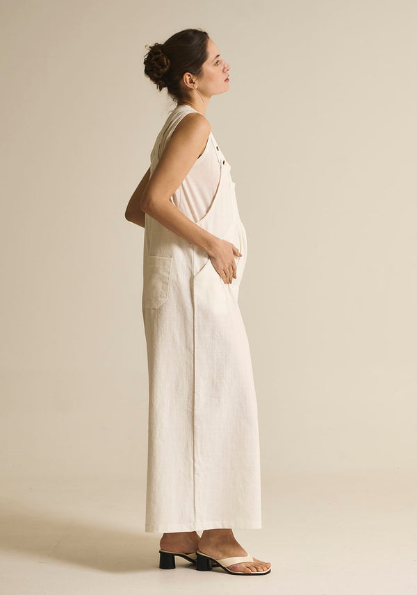 WIDE LEG LINEN JUMPSUIT