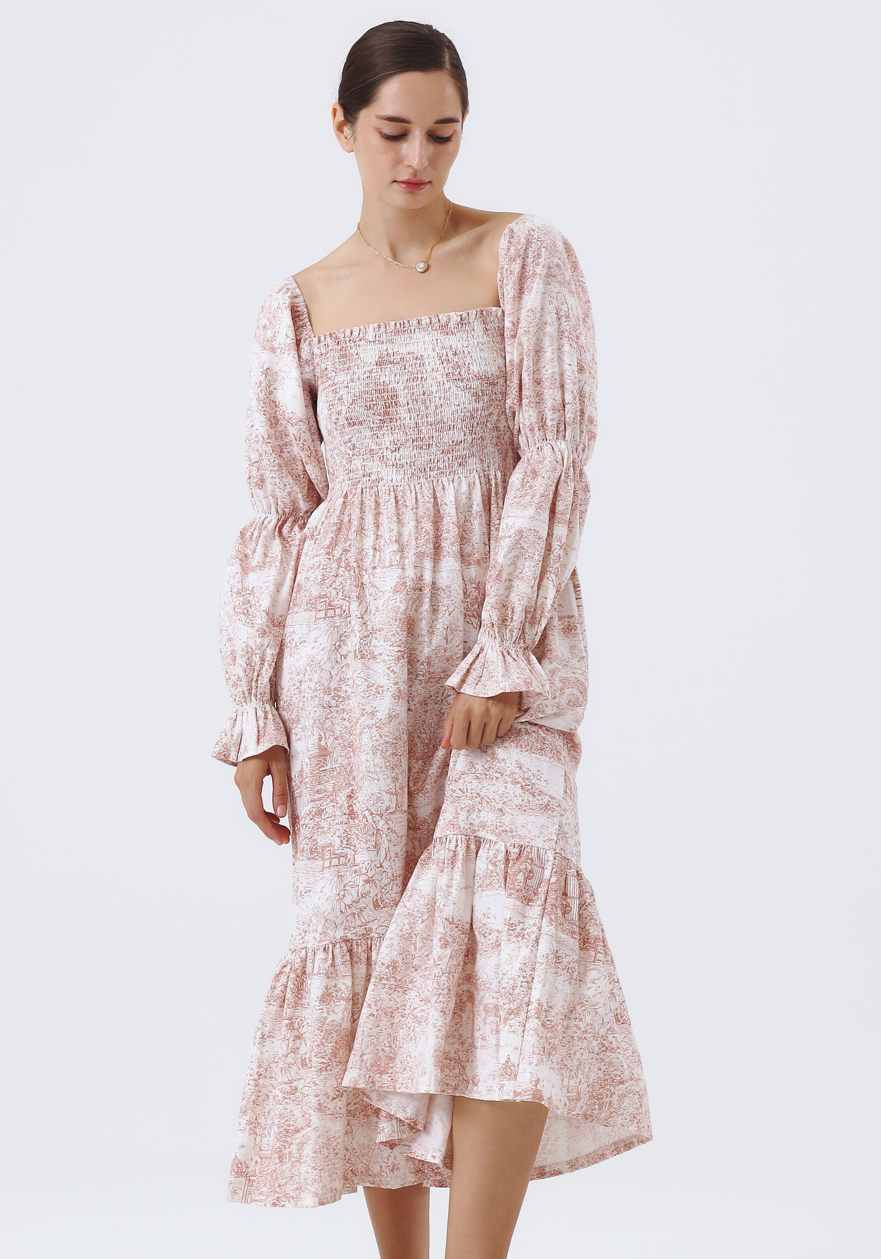 nothing fits but yuki dress YUKI Dress Puffed Sleeve Maternity Dress