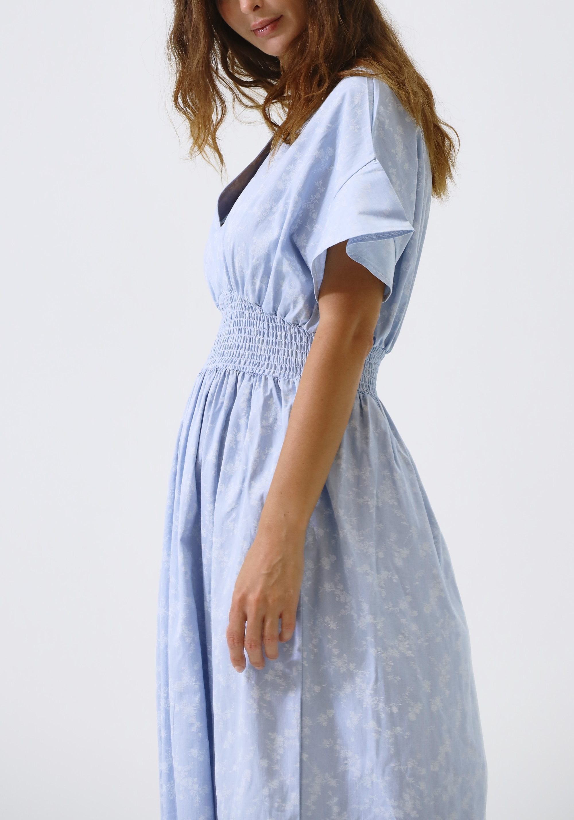 Short Sleeve Chambray Dress