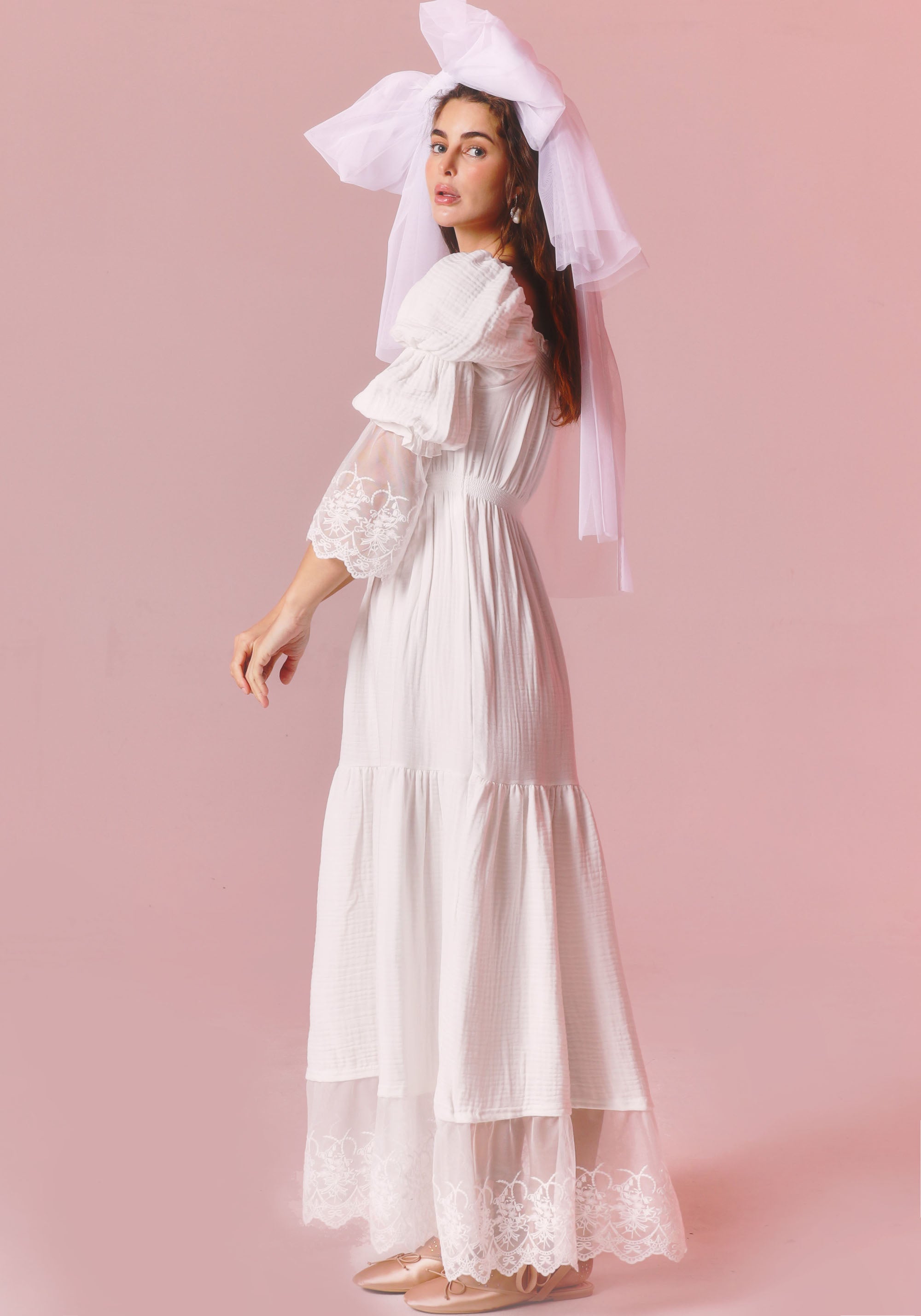 Long White Muslin Dress