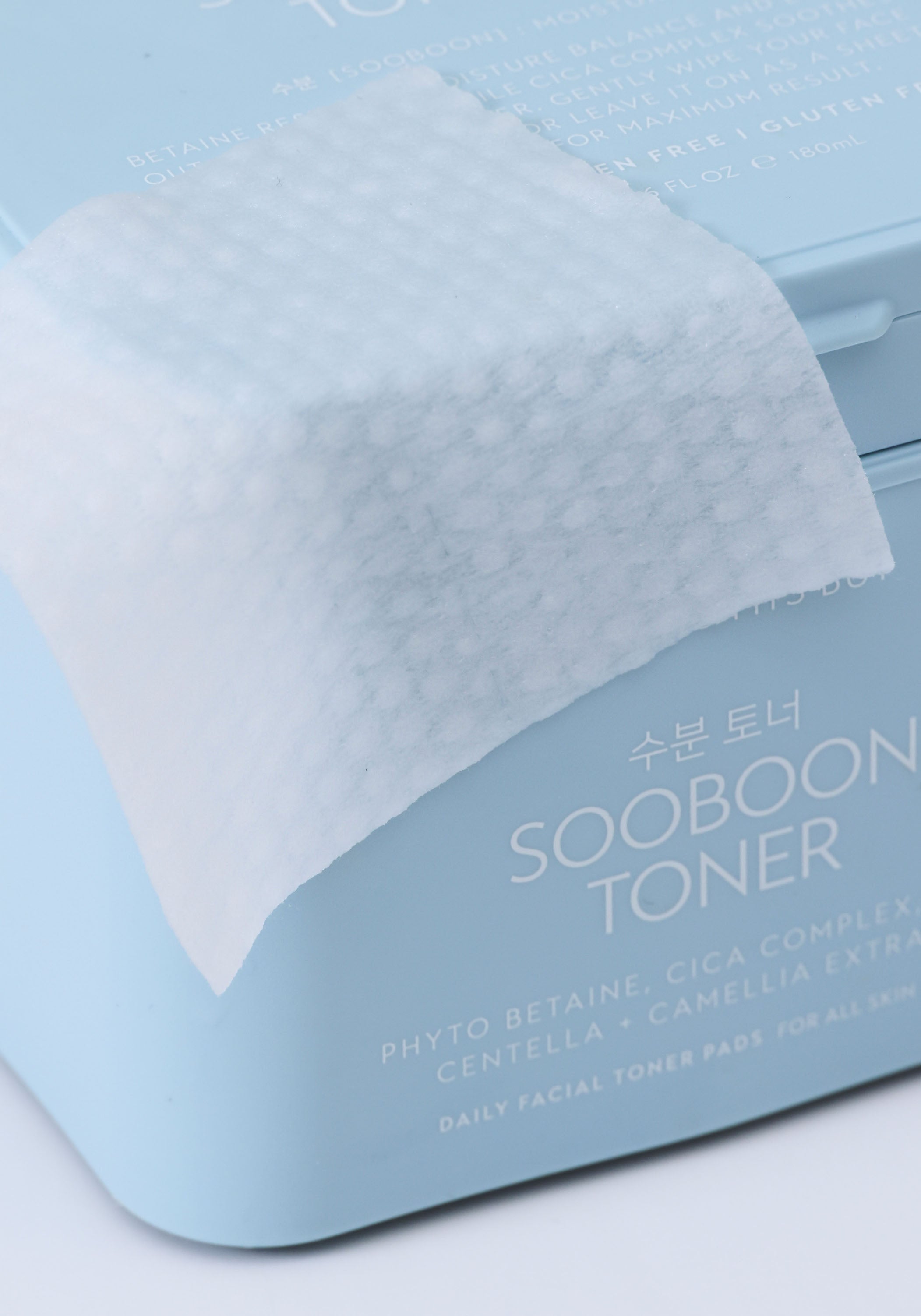 [FLASH SALE] SOOBOON [수분] SERUM COTTON FACIAL TONER PAD WITH BETAINE, CICA & BIFIDA