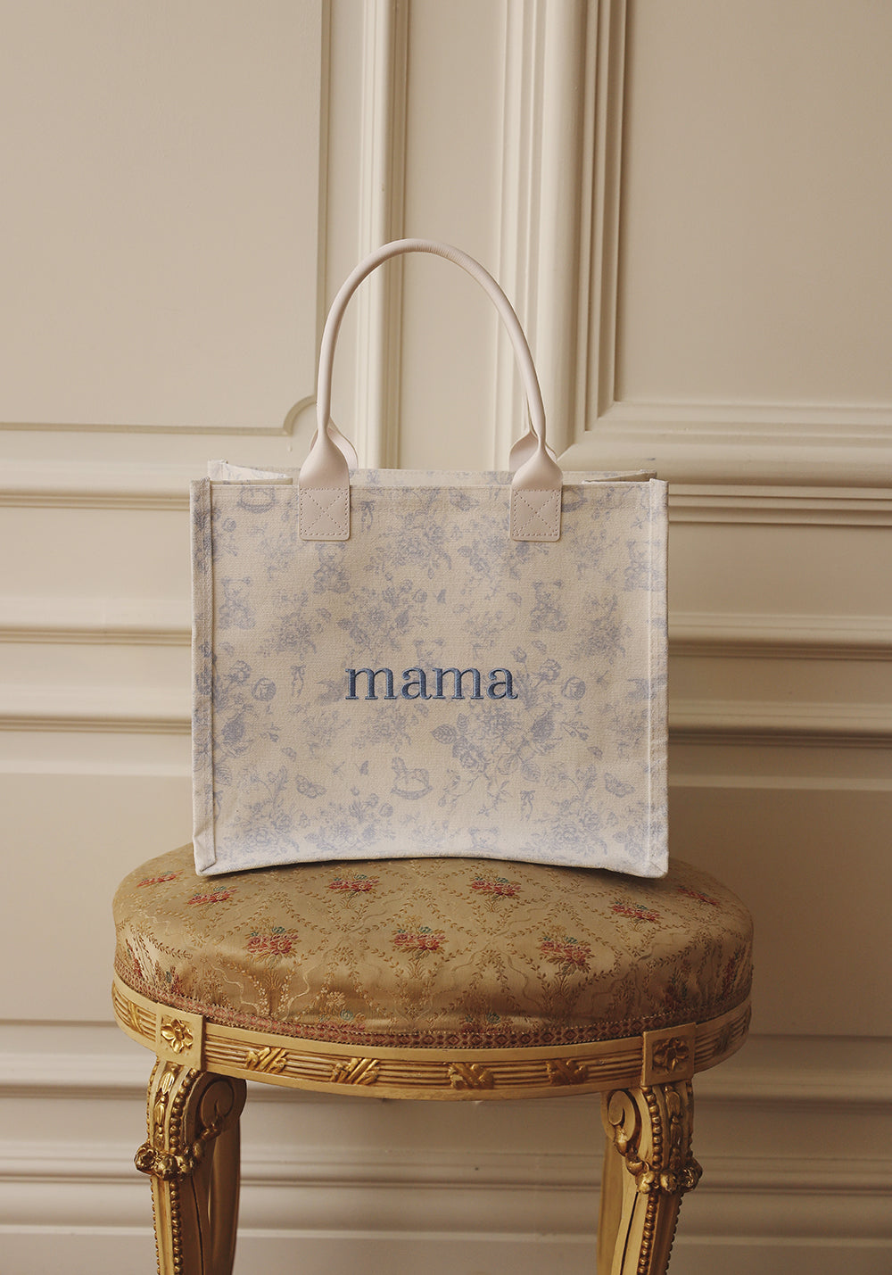 EMBROIDERED MAMA CANVAS BAG