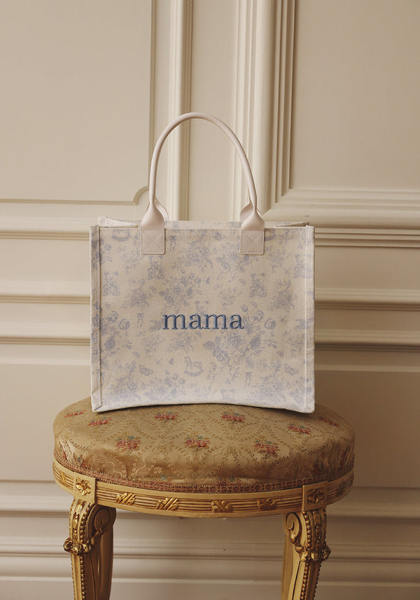 EMBROIDERED MAMA CANVAS BAG