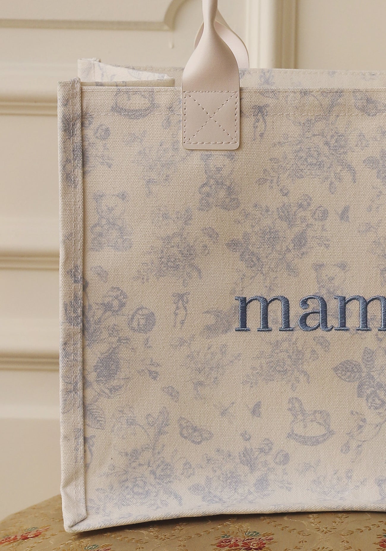 EMBROIDERED MAMA CANVAS BAG