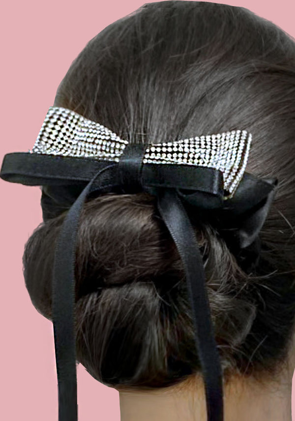 RHINESTONE BOW HAIR TIE