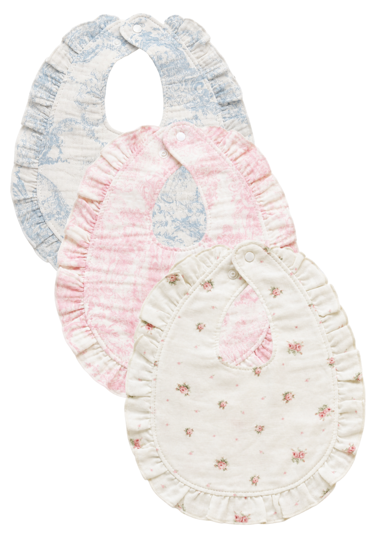 RUFFLE MUSLIN BIB