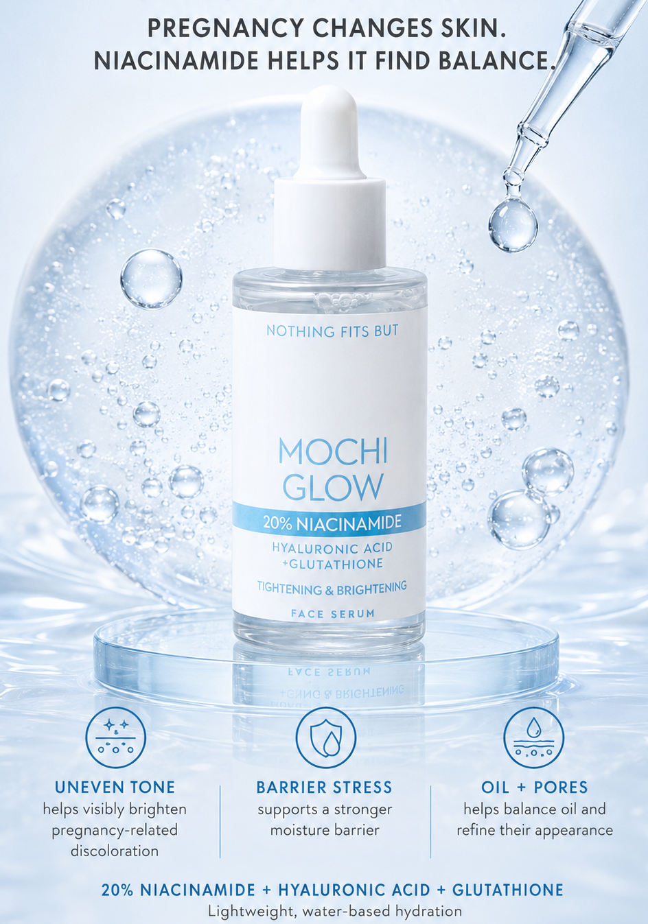 20% NIACINAMIDE PORE TIGHTENING MOCHI GLOW FACE SERUM