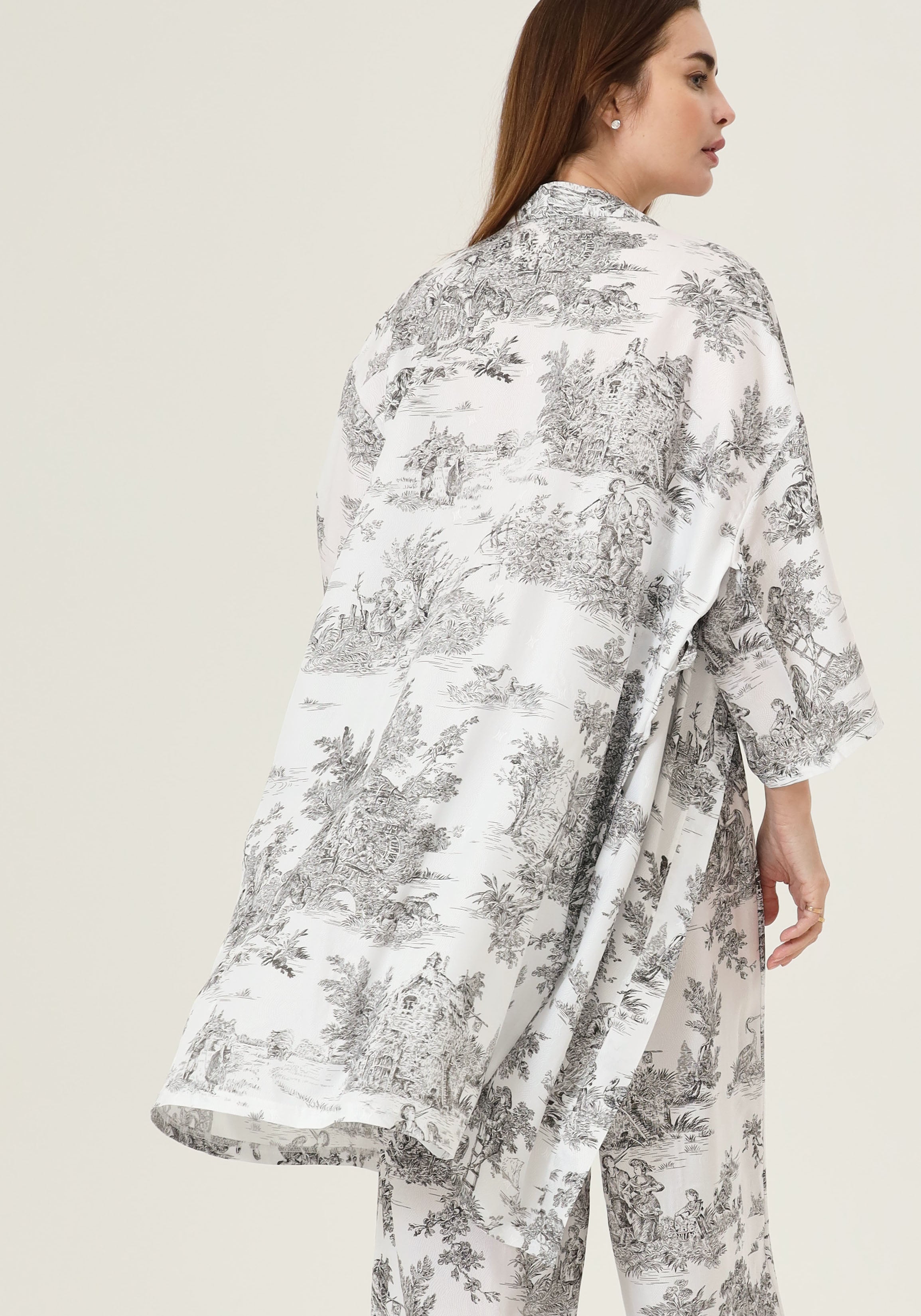 VEGAN SILK ROBE & PANTS SET