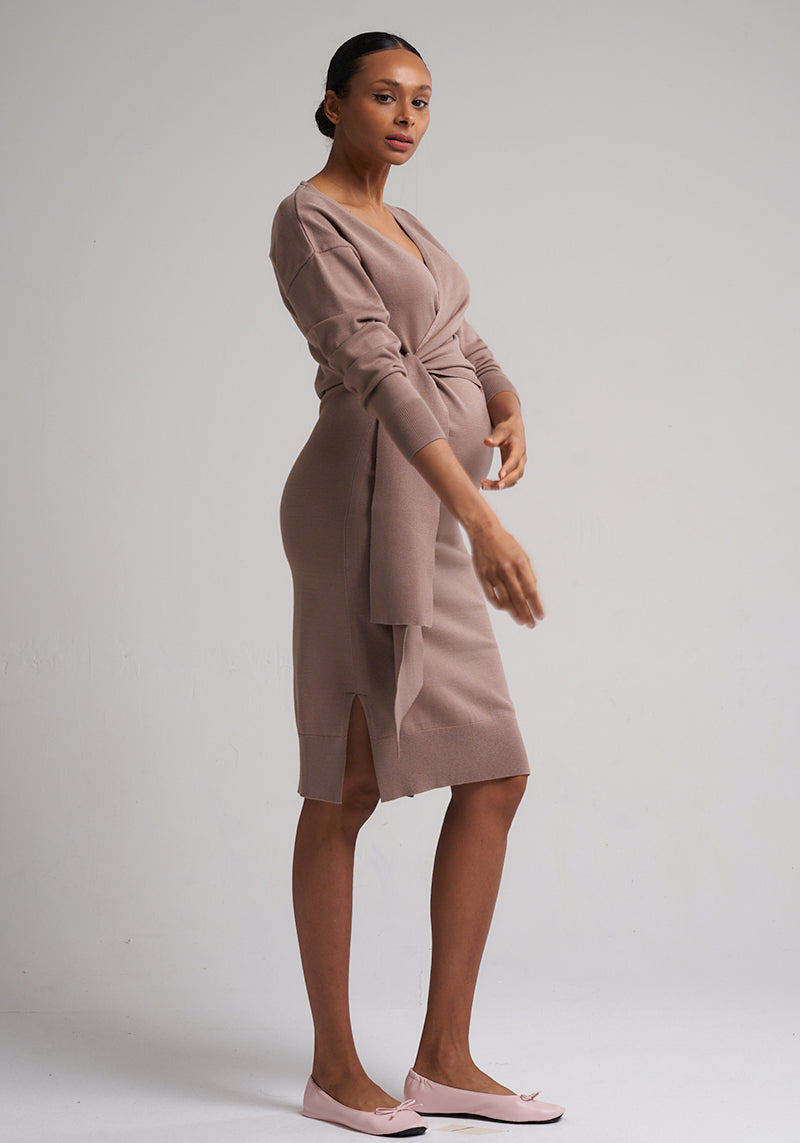 [FINAL SALE] ESSENTIAL ALL YEAR NURSING KNIT DRESS