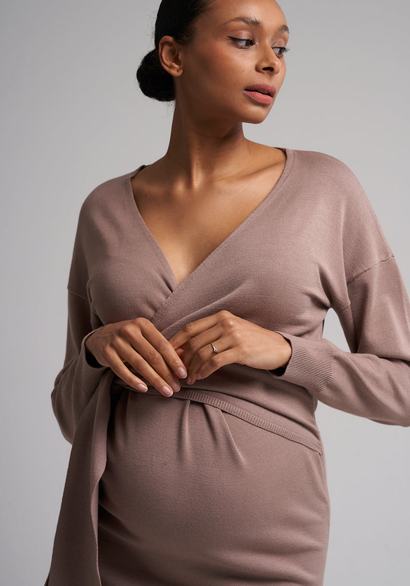 [FINAL SALE] ESSENTIAL ALL YEAR NURSING KNIT DRESS