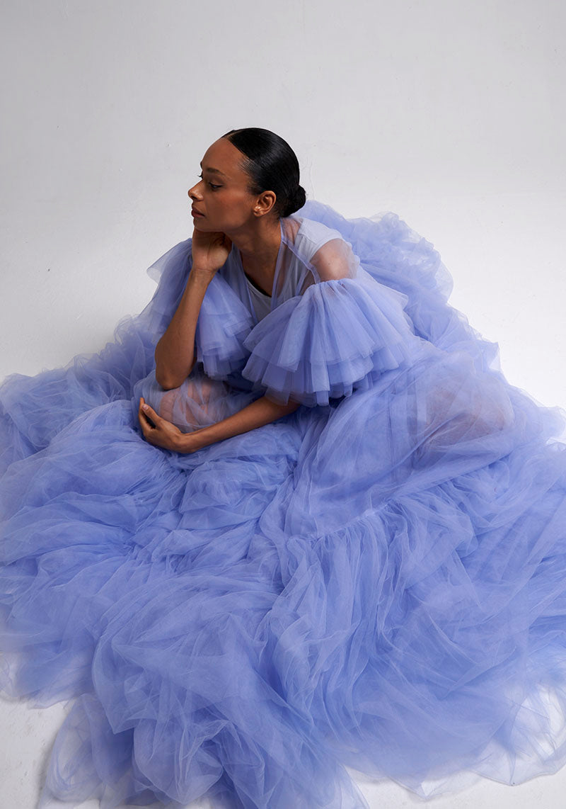[COUTURE COLLECTION] TULLE ROBE GOWN