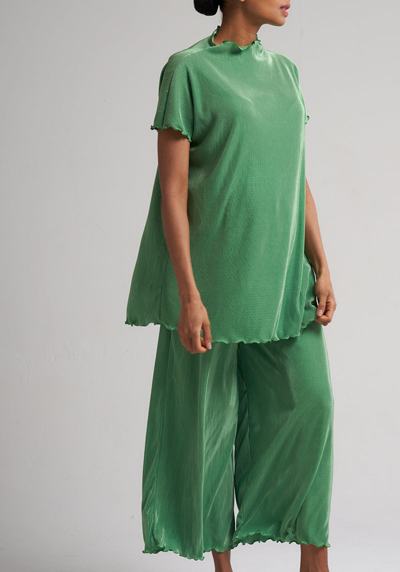 PLEATED CULOTTES & TUNIC SET