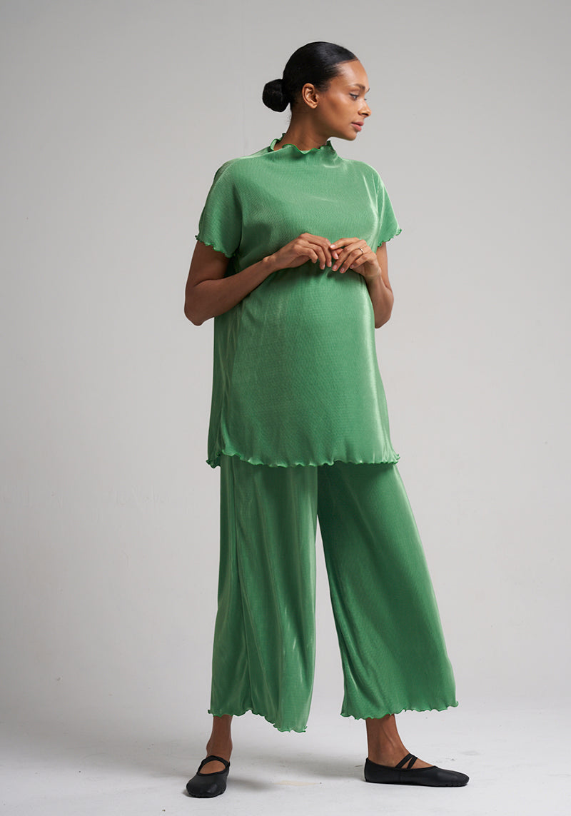 PLEATED CULOTTES & TUNIC SET