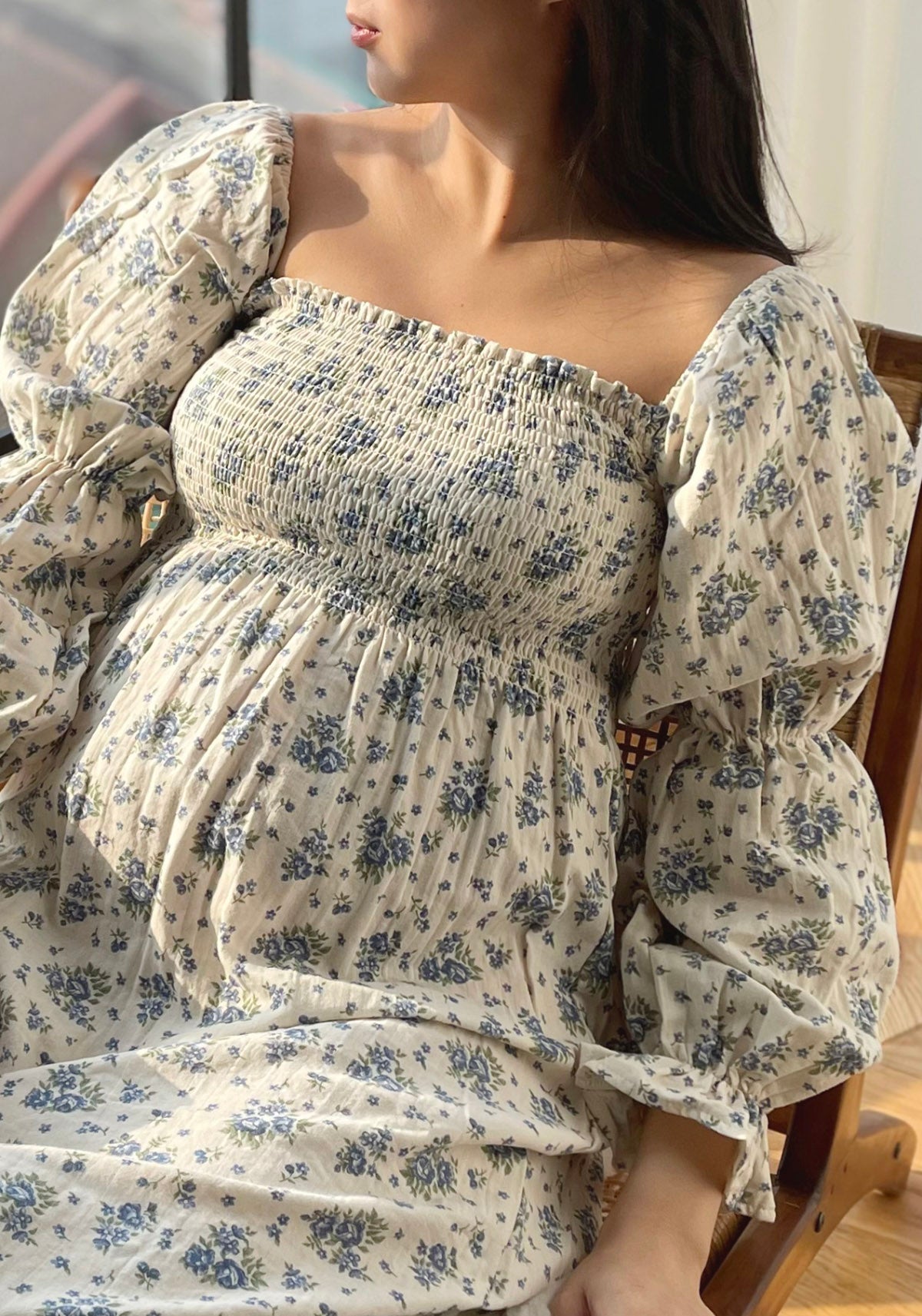 nothing fits but yuki dress New YUKI Dress White Triple Gauze Maternity Dress