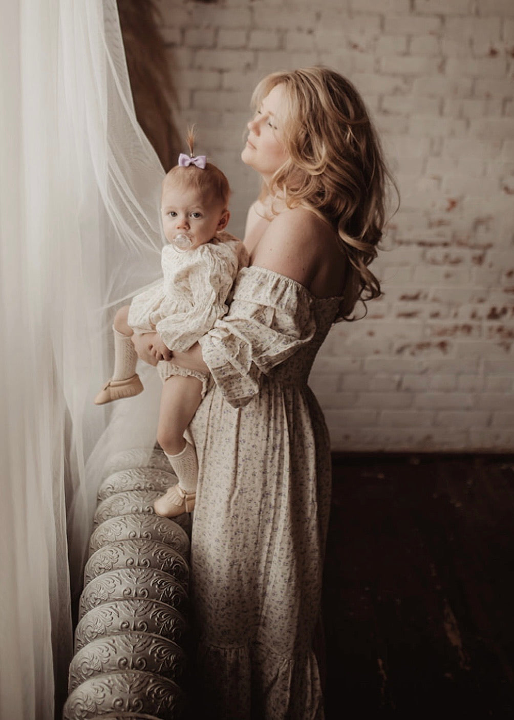 Baby girl and mother fashion dress