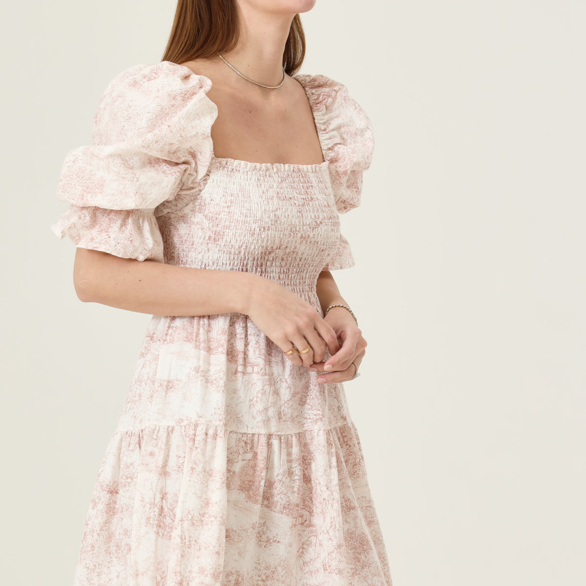 nothing fits but dresses KIKO Dress in LYON – Smocked Maternity Dress Size:9.5 Wide Cover Up Dress gender reveal Bishop + Young |